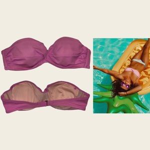 Victoria’s Secret — Pink Twisted Bandeau Swim Top